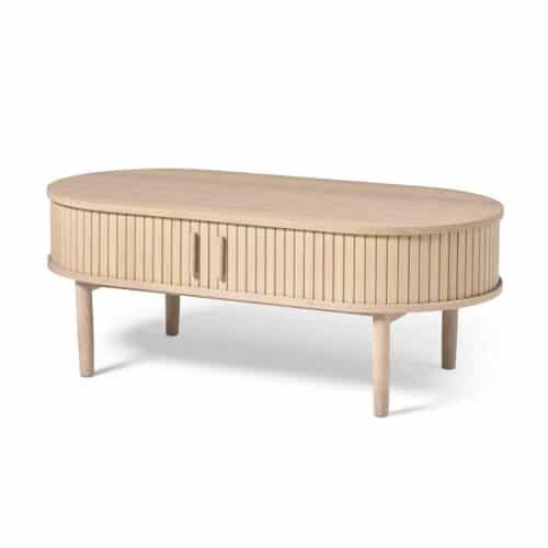 Saarbrücken Sofabord Hvidpigmenteret Egetræ Mdf L120Xb60Xh45Cm