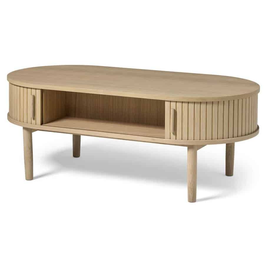 Saarbrücken Sofabord Hvidpigmenteret Egetræ Mdf L120Xb60Xh45Cm