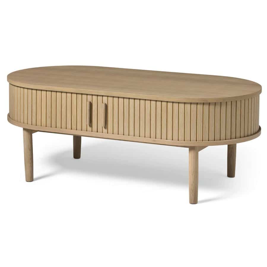 Saarbrücken Sofabord Hvidpigmenteret Egetræ Mdf L120Xb60Xh45Cm
