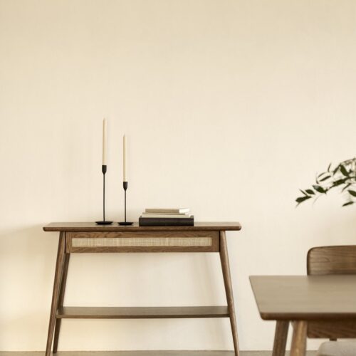 Shenzhen Konsolbord Røget Eg Rattan B110Xd40Xh75Cm