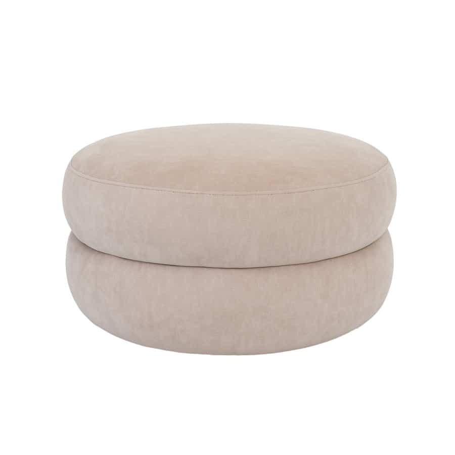 Sofia Ottoman Beige Stof Ø100Xh45Cm