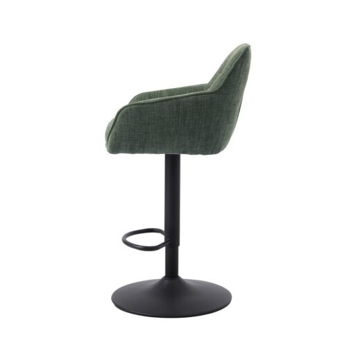 Tianjin Barstol Skovgrøn Polyester Sort Metalstel