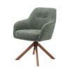 Tianjin Spisebordsstol Skovgrøn Polyester Egetræ B59Xh87Xd65Cm