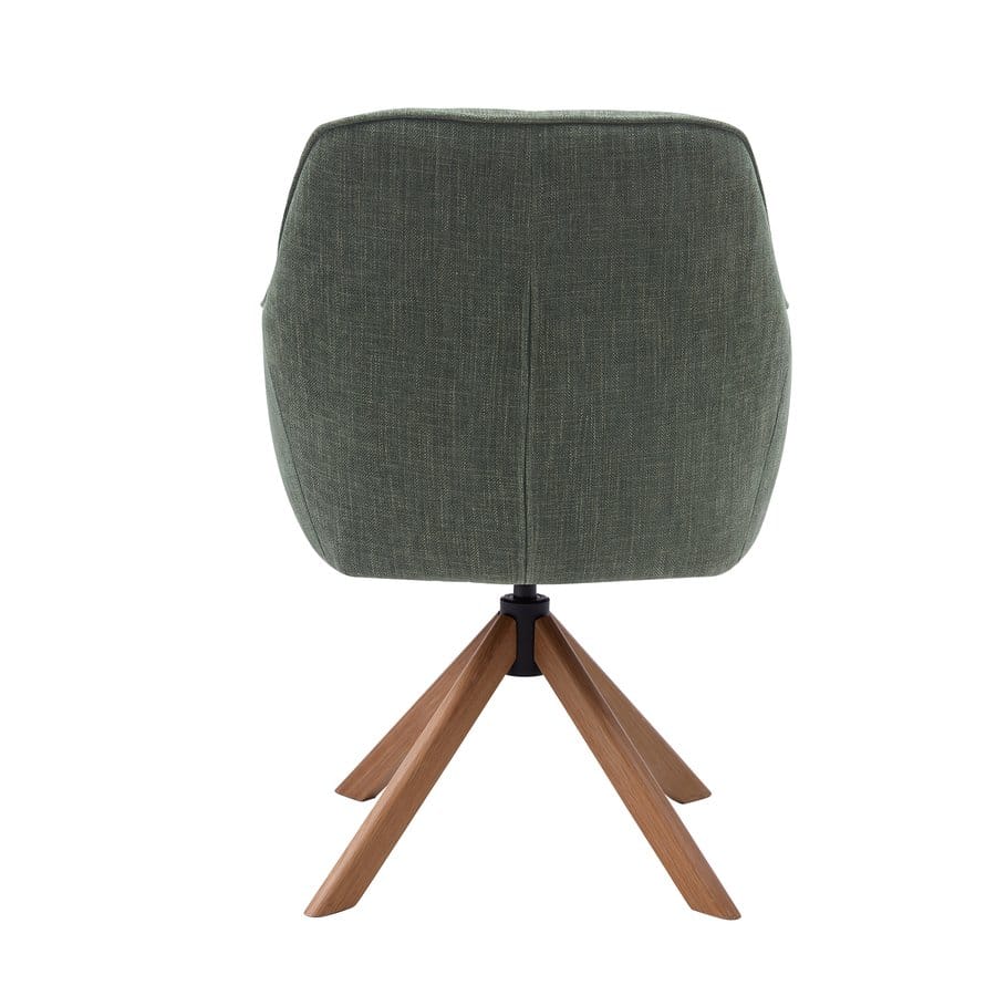 Tianjin Spisebordsstol Skovgrøn Polyester Egetræ B59Xh87Xd65Cm