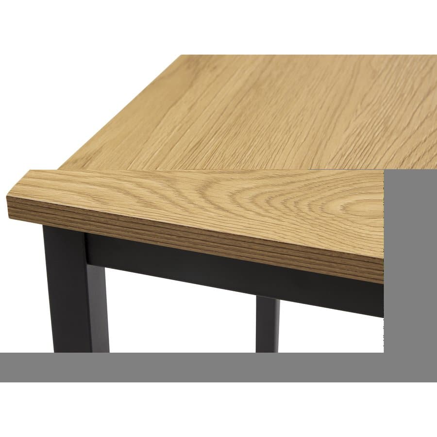 Toronto Barbord Egetræ Sort Metal L120Xb60Xh105Cm