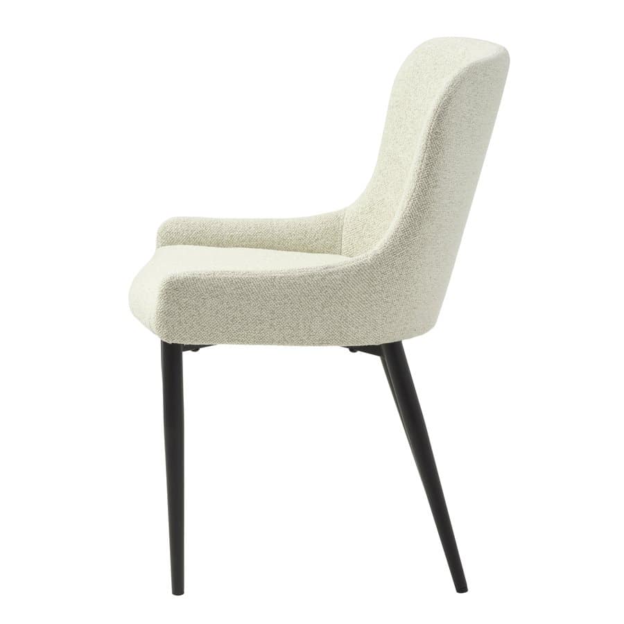 Ulm Armchair Spisebordsstol Off White Bouclé