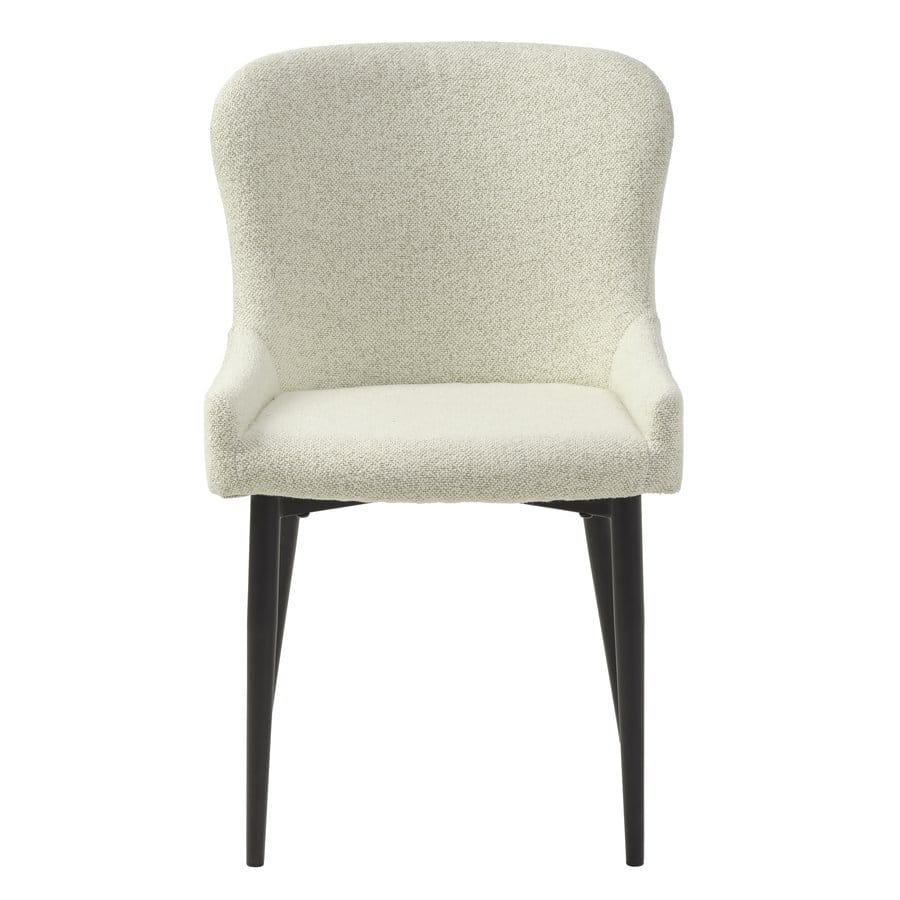 Ulm Armchair Spisebordsstol Off White Bouclé