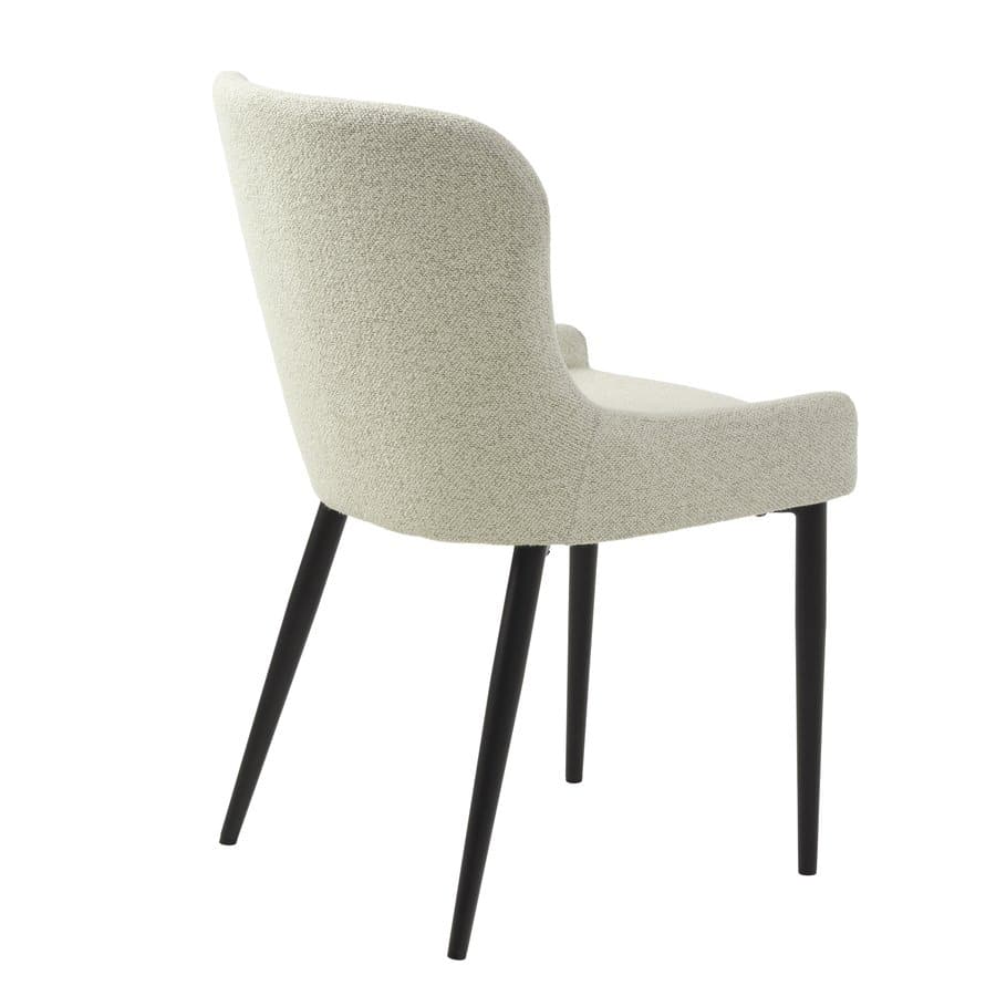 Ulm Armchair Spisebordsstol Off White Bouclé