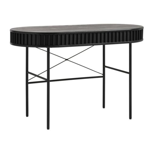 Velbert Skrivebord Sort Egetræ Metal B120Xd60Xh75Cm