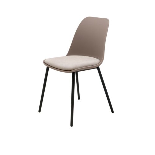 Waiblingen Spisebordsstol Beige Polyesterstof Sort Metal