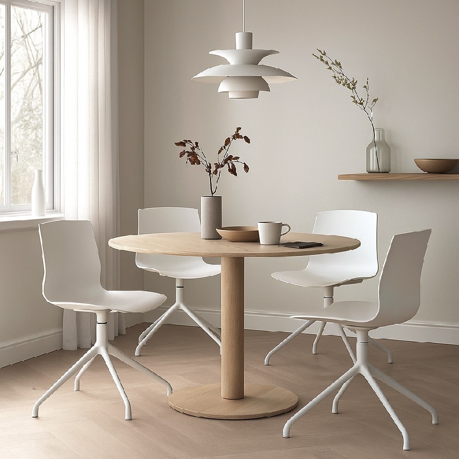 Liv Spisebordsstol i Plastik med Drejestel fra Lexpo Living | Flere Farver