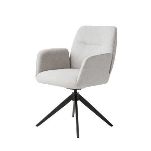 Aschaffenburg Spisebordsstol Armlæn Lys Grå Stof