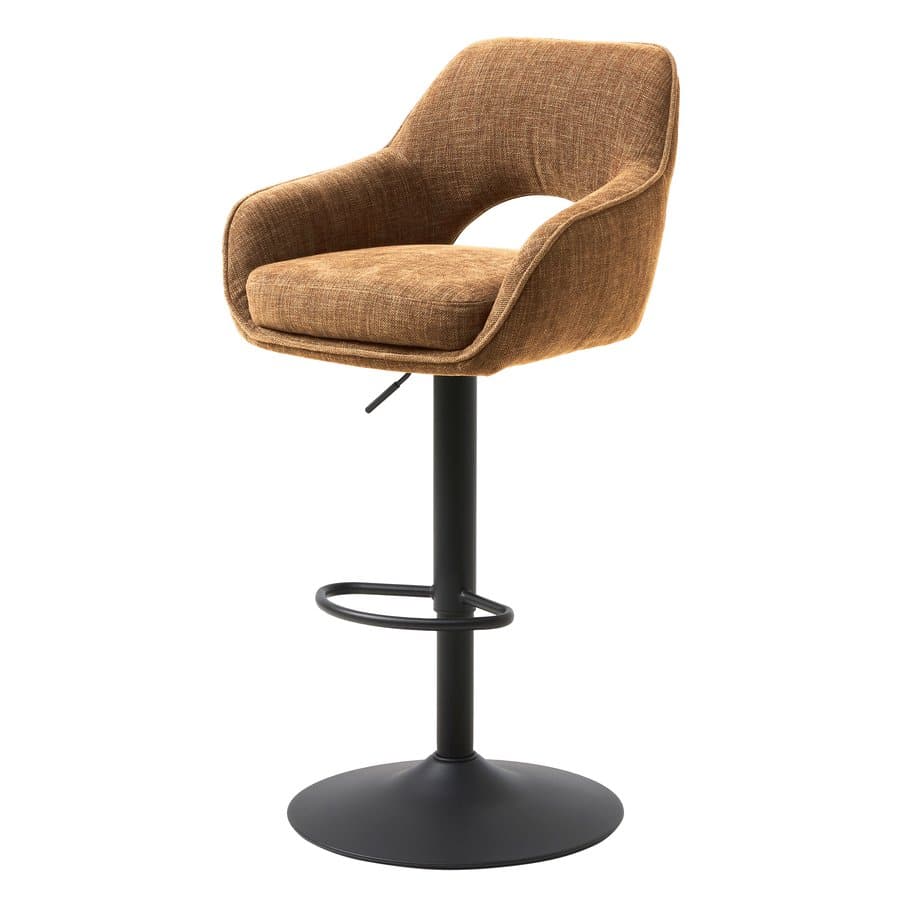 cuxhaven-barstol-i-rust-polyester-med-sort-stel-fra-unique-furniture-b-55050002-1 Cuxhaven Barstol Rust Polyester Sort Stel