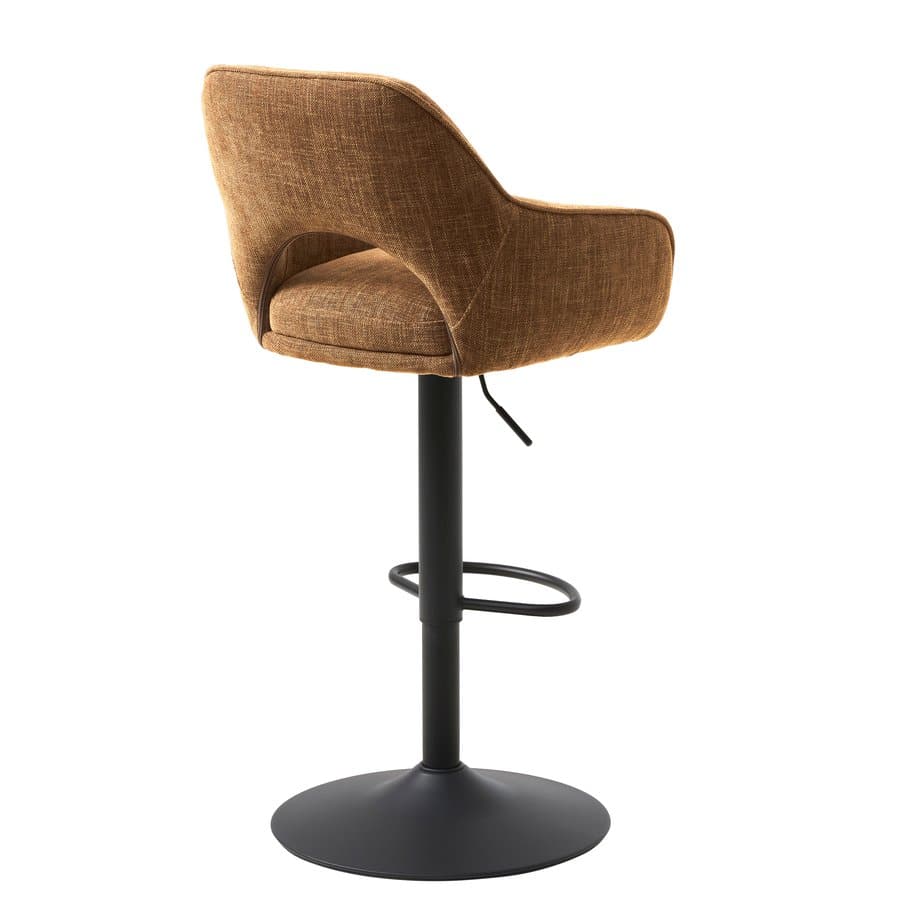 cuxhaven-barstol-i-rust-polyester-med-sort-stel-fra-unique-furniture-b-55050002-2 Cuxhaven Barstol Rust Polyester Sort Stel