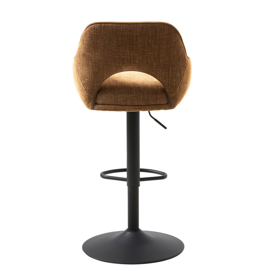 cuxhaven-barstol-i-rust-polyester-med-sort-stel-fra-unique-furniture-b-55050002-3 Cuxhaven Barstol Rust Polyester Sort Stel