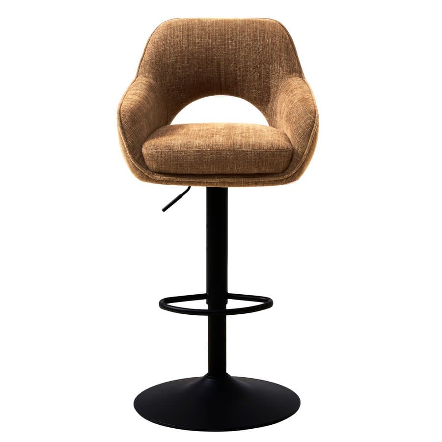 cuxhaven-barstol-i-rust-polyester-med-sort-stel-fra-unique-furniture-b-55050002-4 Cuxhaven Barstol Rust Polyester Sort Stel