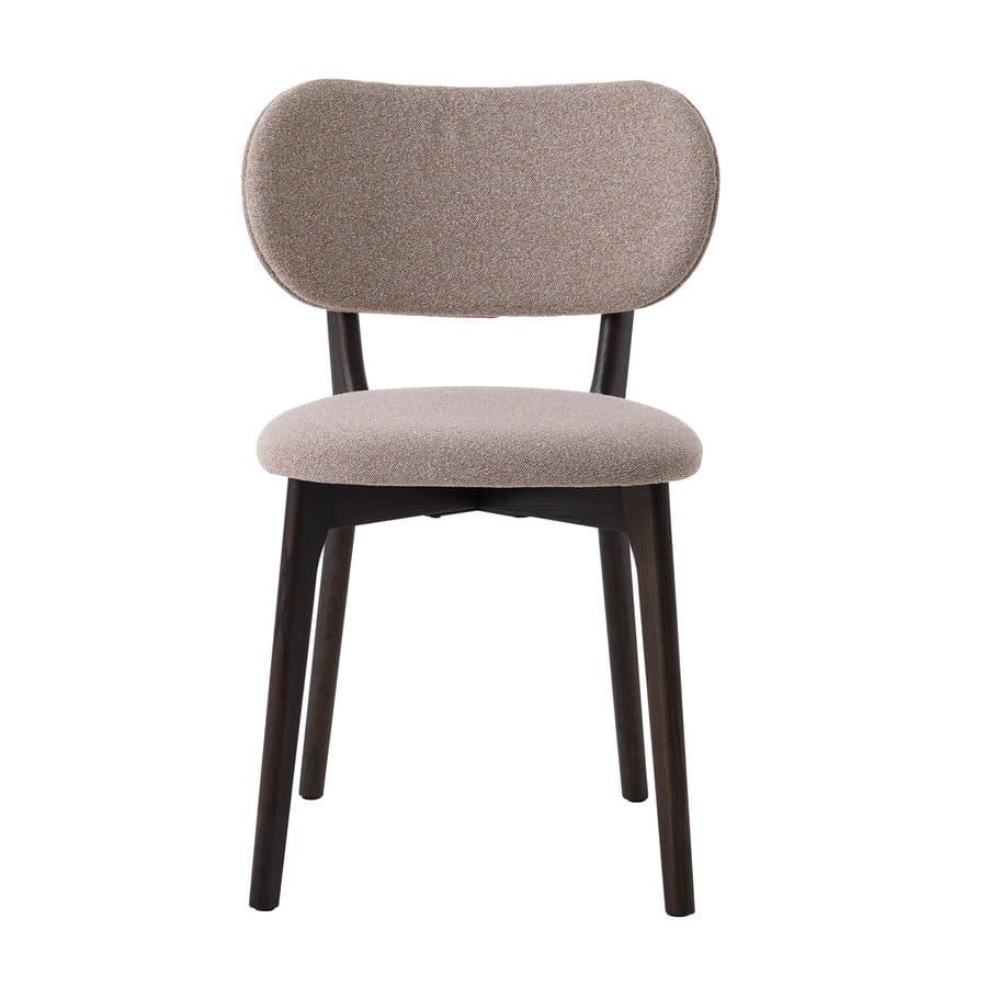 hameln-spisebordsstol-i-sandfarvet-stof-med-mrk-espresso-egetrs-stel-f-50120304-3 Hameln Spisebordsstol Sandfarvet Stof Mørk Espresso
