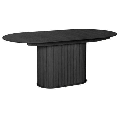 Ingolstadt Ovalt Spisebord Sort Egetræ B95Xl180