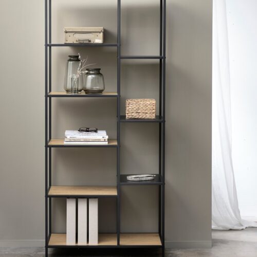 Manila Reol Vildeg Melamin Sort Metalstel