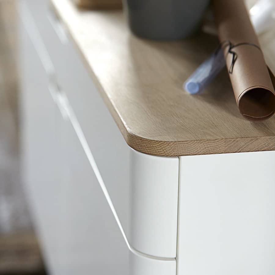 New York Skænk Hvid Mdf Natur