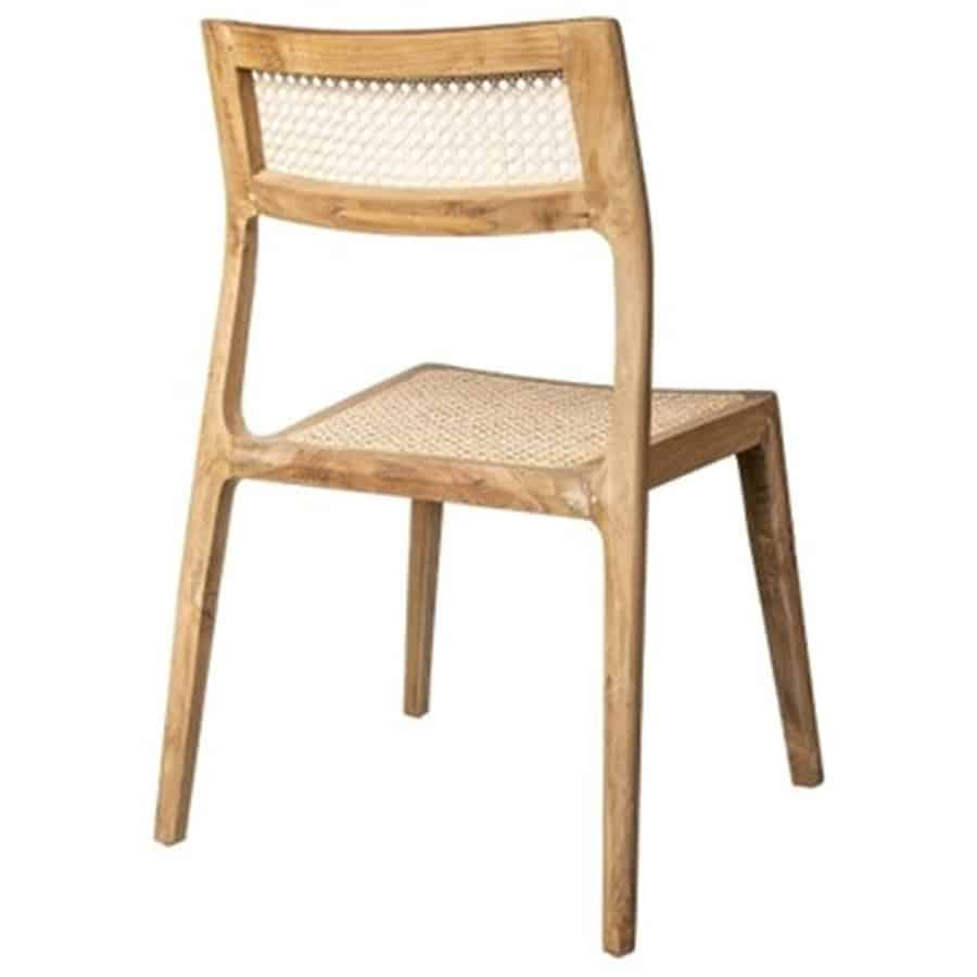 Odense Spisebordsstol I Teak Med Naturflet Fra Hundevad & Co - 1442