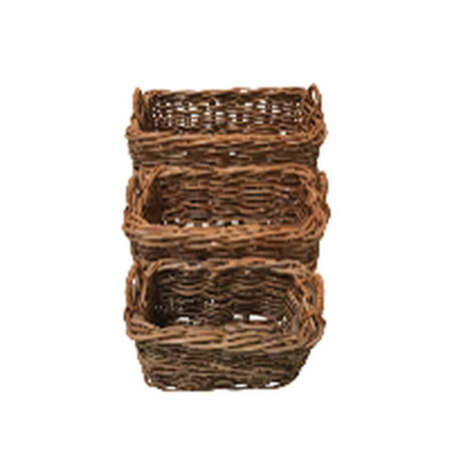 Kurvesæt 161 - Sæt Af 3 Kurve I Naturflet Fra Hundevad & Co - 1523