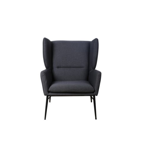 Eddie Lænestol Med Drejefunktion I Mørkegråt Inari Stof Og Sort Stel Fra Hundevad & Co - 1548