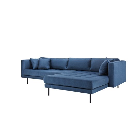 Matteo Vendbar Chaiselong Sofa I Blå Faro Stof Fra Hundevad & Co - 1560