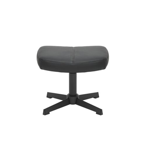 Dante Fodskammel I Sort Læder Med Sort Stel Fra Hundevad & Co - 1600