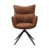 Theo Spisebordsstol Med Returdrej I Cognac Mikrofiber Fra Hundevad & Co - 1606