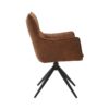 Theo Spisebordsstol Med Returdrej I Cognac Mikrofiber Fra Hundevad & Co - 1606