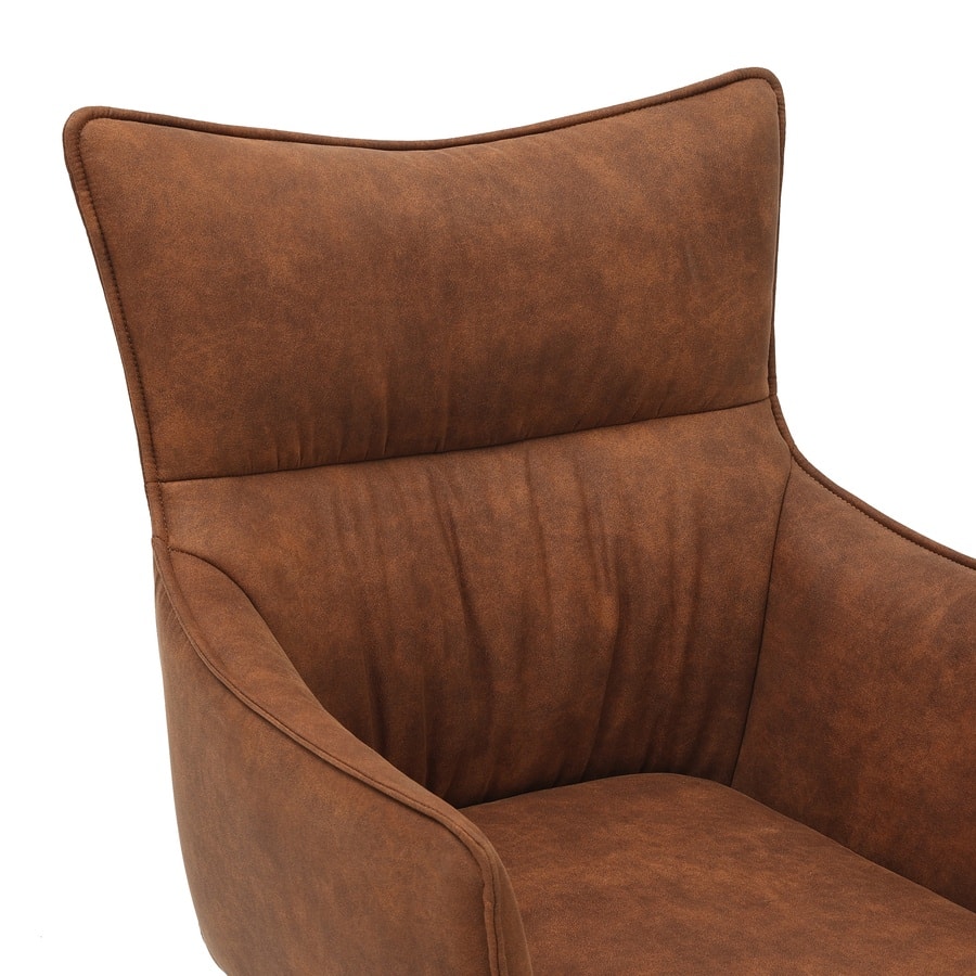 Theo Spisebordsstol Med Returdrej I Cognac Mikrofiber Fra Hundevad & Co - 1606