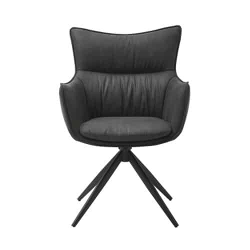 Theo Spisebordsstol I Sort Microfiber Med Returdrej Fra Hundevad & Co - 1608