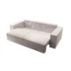 3009-02-Eva-Poso-02-5-3 Eva 3 Personers Sovesofa I Beige Fløjl Fra Hundevad & Co | L243Xb95Xh85Cm - 3009-02