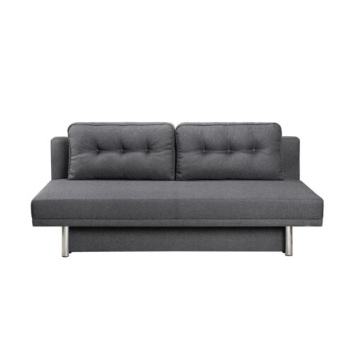 Nadia Sovesofa I Grå Stof Med Flerfarvede Knapper Fra Hundevad & Co - 3032