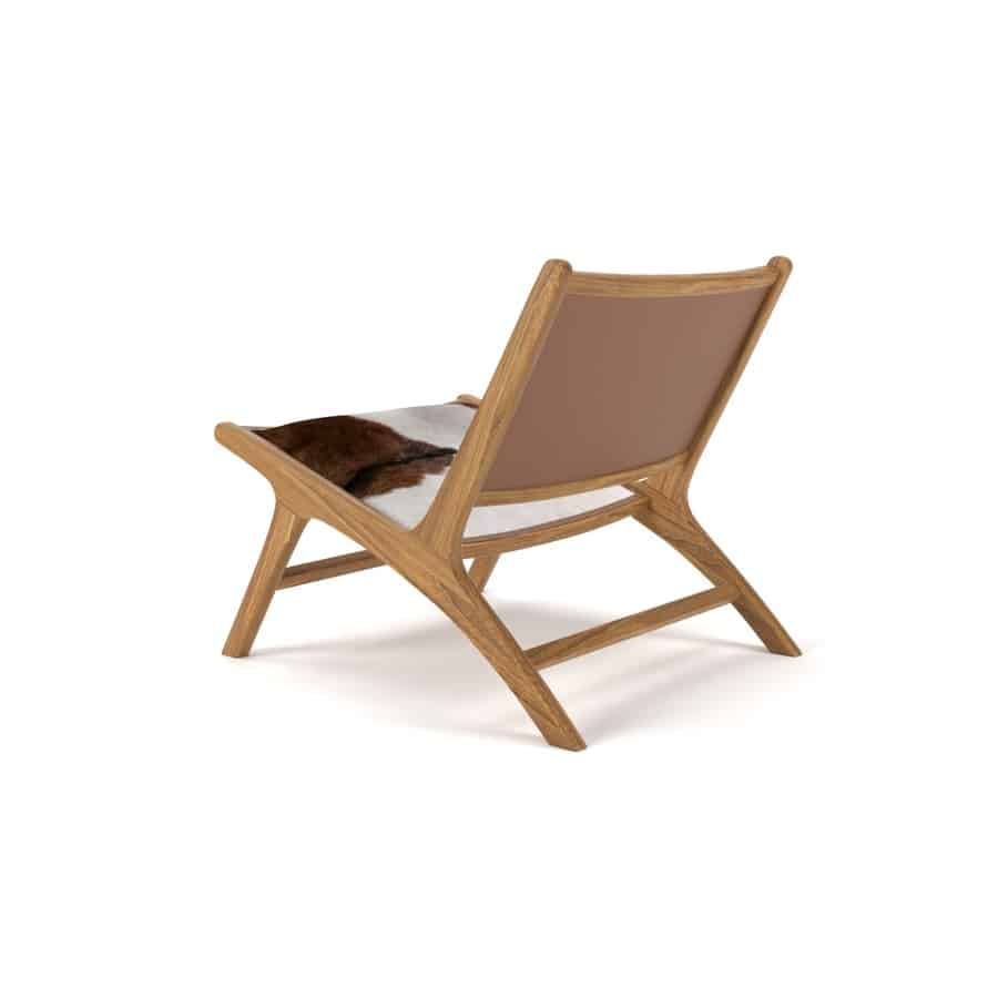 Alberte Lænestol I Teak Og Skind Fra Hundevad & Co - 3304