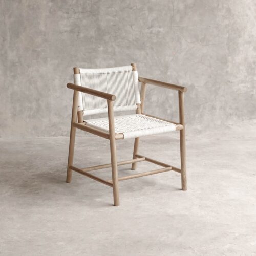 Dresden Spisebordsstol I Javatræ Med Natur Reb Sæde Fra Hundevad & Co - 3333