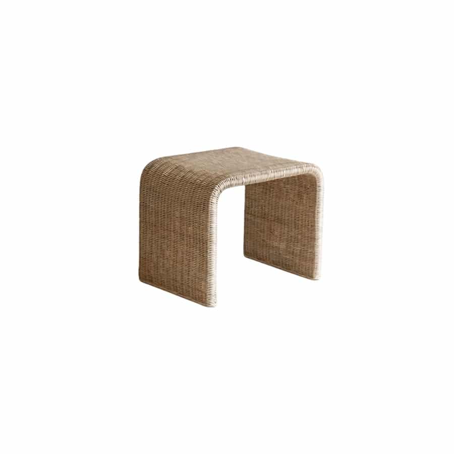 Wuppental Taburet I Natur Rattan Flet Fra Hundevad & Co - 3335