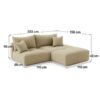 Luno 3 Personers Sovesofa I Quelle Stof Fra Hundevad & Co - 3759