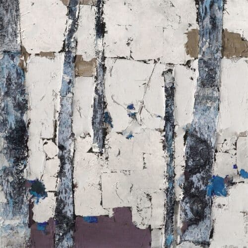 Abstrakt Oliemaleri I Blå Nuancer Fra Hundevad & Co | 100X100 Cm - 5802