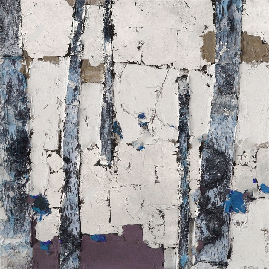 Abstrakt Oliemaleri I Blå Nuancer Fra Hundevad & Co | 100X100 Cm - 5802