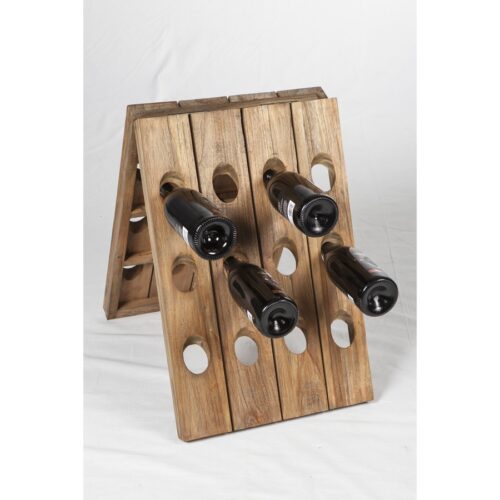 Jakarta Vinreol Til 24 Flasker I Genanvendt Massivt Teaktræ Fra Hundevad & Co | B60Cm - 7002