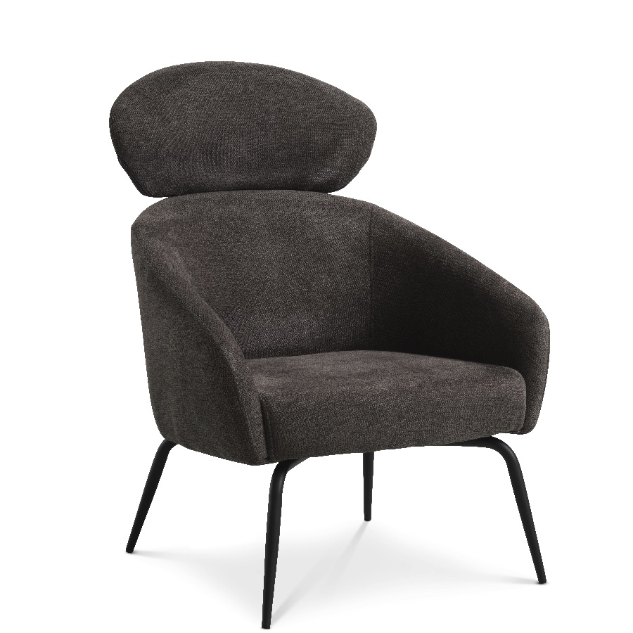 Archie Loungestol Brown - black metal 35650190464 hos uniquebeds, home & living