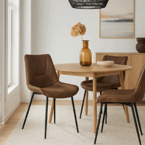 Hannah Spisebordsstol i UF 100% Polyester Møbelstof fra Lexpo Living | Flere Farver