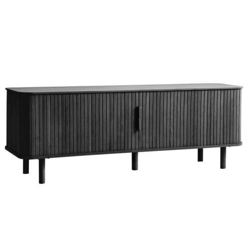 Harbin TV-bord i Sort Egetræsfinér fra Unique Furniture | B160xD40xH55,6cm