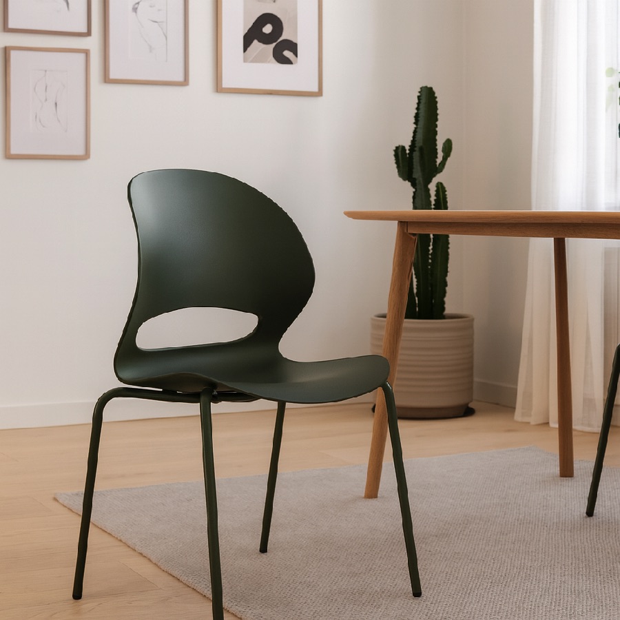 Linea Spisebordsstol i Hård Plast fra Lexpo Living | Flere Farver