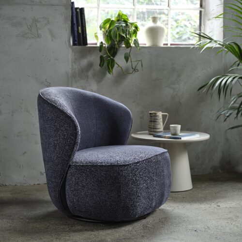 Theo Loungestol i 100% Læder/Micro Bull Læder/Møbelstof Drejestel fra Lexpo Living | Flere Farver