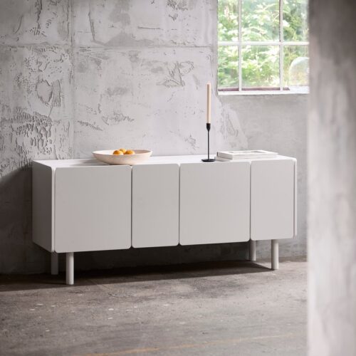 Lima Skænk Hvid Mdf Metal Ben