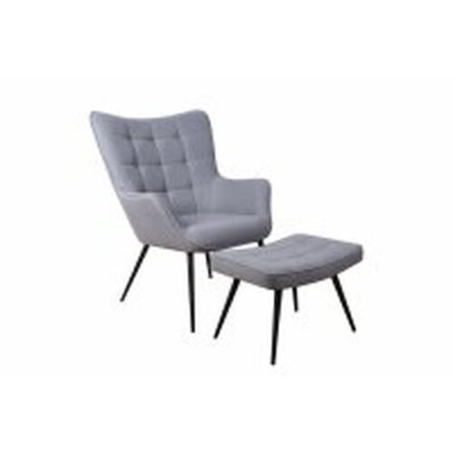 Linus Lænestol Skammel Inari Grå Stof