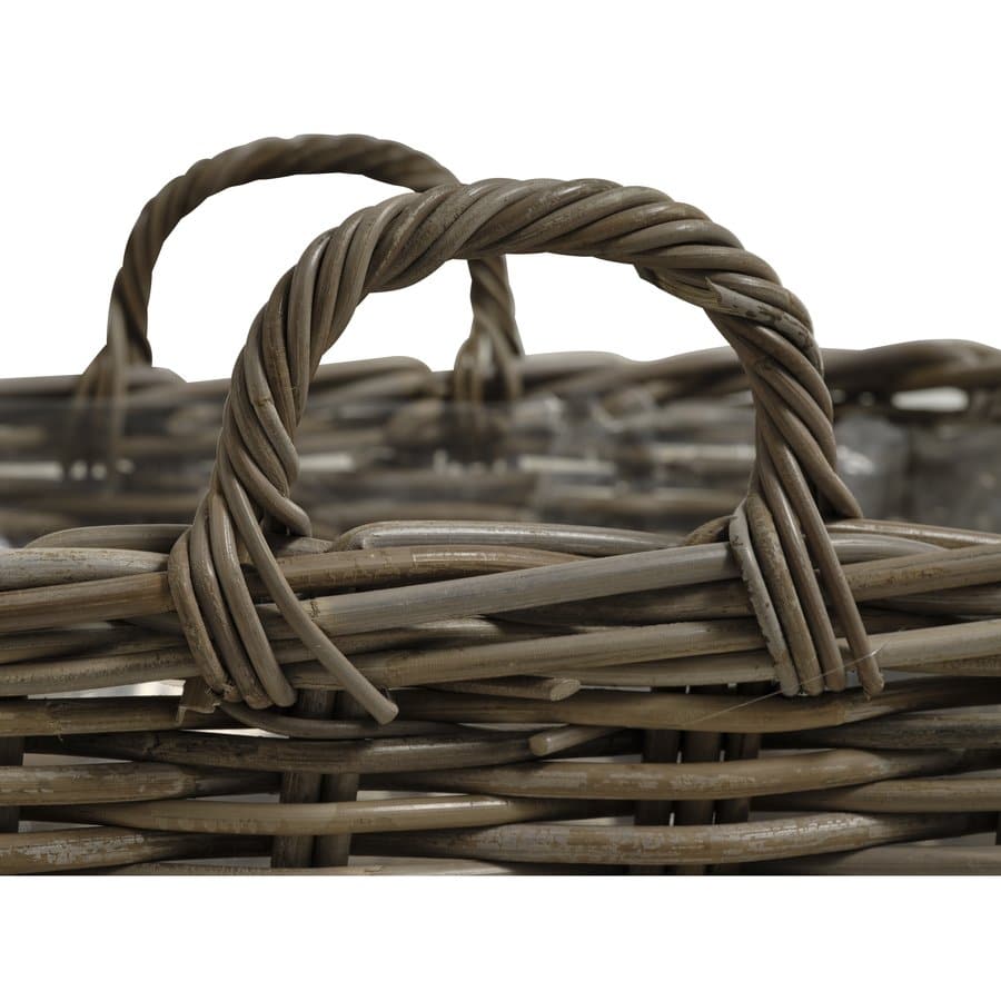 London Kurvesæt Gråvasket Kubu Rattan Sæt